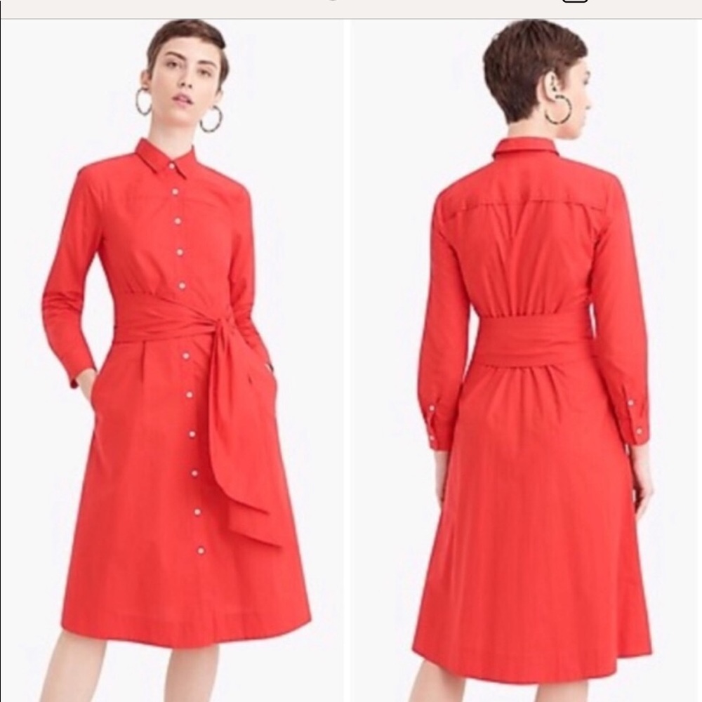 Jcrew Waite tie shirt dress size 6